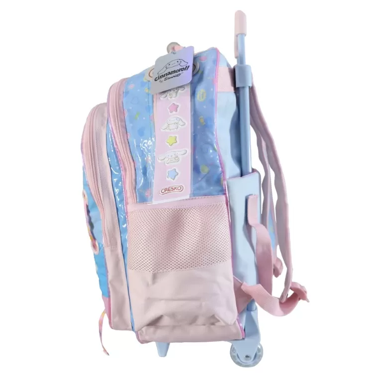 Mochila Escolar Cresko 2026 Cinnamoroll 18" con Carro Art.SR2703
